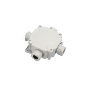   PG16 elosztódoboz, fehér, 4 bevezetéssel, 5x4mm2 terminál, IP67