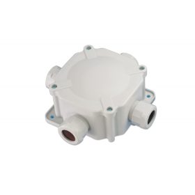   PG21 elosztódoboz, fehér, 4 bevezetéssel, 5x6mm2 terminál, IP67