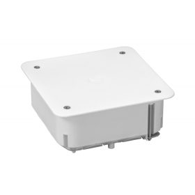   Gipszkarton kötődoboz fedéllel, négyzet alakú, 100x100x40mm, IP30