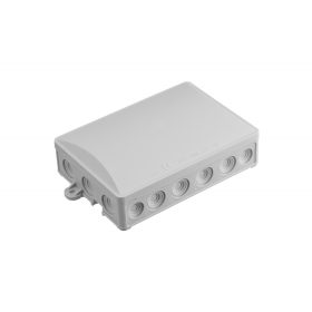   Falon kívüli kötődoboz, UV-álló, fehér, 18 bevezetéssel, 95x157x40mm, IP54 