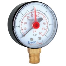 Nyomásmérő hátsós   6 bar műanyag házas