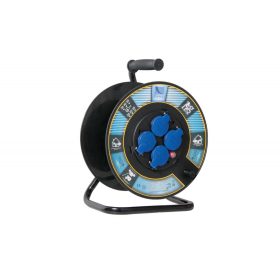   Üres kábeldob Ø300mm, 4x16A (230V), hőkioldó biztosítékkal, IP44