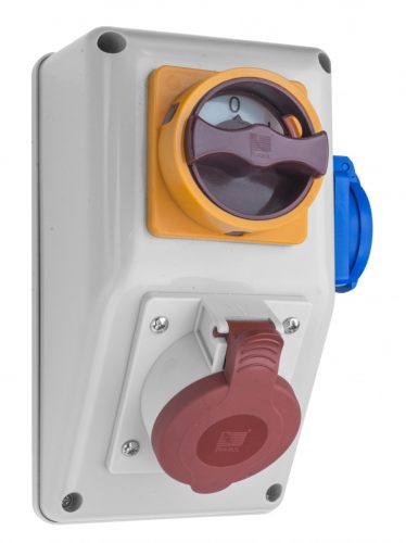 R-BOX KOMPAKT 1x16A/5p, 1x250V, 0/1 kétállású főkapcsoló