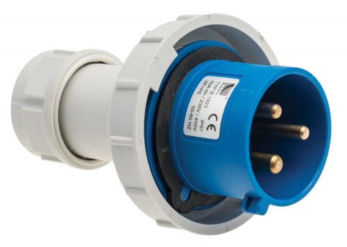 Ipari lengő dugvilla 250V, 3p, 32A, IP67