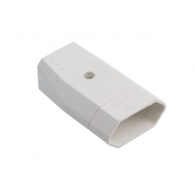 Lapos dugó, 10A/250V, fehér, földelés nélkül