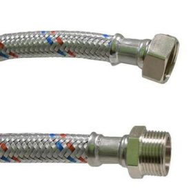 Flexibilis bekötőcső vízhez inoxal 3/8" 50cm KB