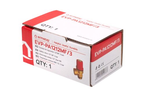 Biztonsági szelep 1/2" 3 bar Külső menetes