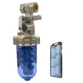   Vegyszer adagolós vizkőtelenitő 1/2"（Vízszintesen és függőlegesen is szerelhető） + Polifoszfát utántöltő készlet 6 db