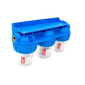   Vizszűrő poharas 5" 3 részes    1" tartóval, szerelő kulcsal, szénszűrő/pamutszűrő/szitásszűrővel