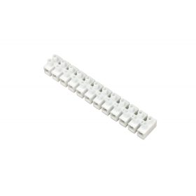   Vágható műanyag sorkapocs, fehér, 12 tagú, 10mm2, flexibilis