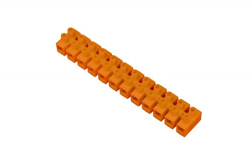 Vágható műanyag sorkapocs, narancssárga, 12 tagú, 10mm2, flexibilis