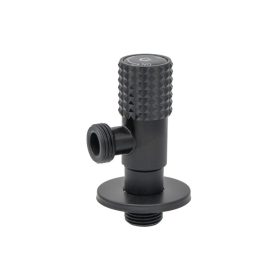   Kerámia betétes INOX sarokszelep 1/2"       MATT FEKETE