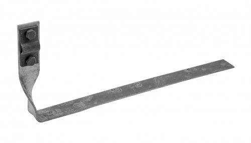 Horganyzott tetőcserép tartó, csavart (2xM6-os csavar) Hossz=280mm