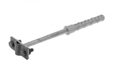 Szalagvas rögzítő, 160mm, M12-es tiplivel, horganyzott
