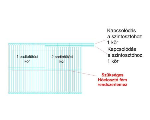 Thermetiq padlófűtés vezető lemez 1200X600X20mm 0,72m2