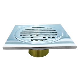   Padló lefolyó sárgaréz szeleppel és inox fedővel 100*100