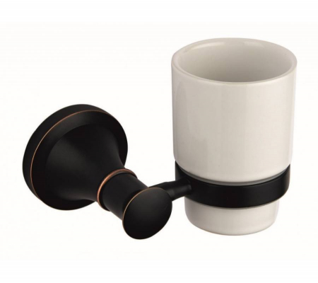 ERMETIQ fali pohártartó fekete porcelán pohár Luxury